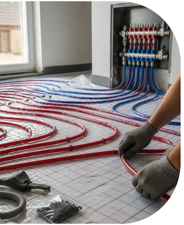 Монтаж теплого пола в частном доме под ключ в Тулуне